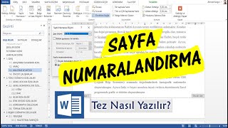 Tez Yazımı 37 Bölüm I Sayfa Numaralandırma [upl. by Musette]