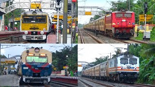 4 in 1 Different types of EMU local train  MEMU train amp Express trains [upl. by Eeldivad]