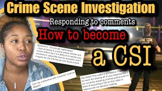 How to become a CSI  Answering your Questions about Crime Scene Investigation amp Forensics [upl. by Neelrad225]