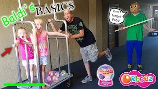 Baldis Basics in Real Life Orbeez Wowzer Surprise Toy Scavenger Hunt at Hotel [upl. by Ahseym]