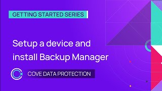 Setup a device and install Backup Manager [upl. by Sitruc]