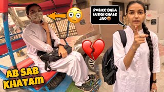 Riya Ko Diya Surprise Uske School Ke Bahar😳 Is Ladki Ne Police Bulane Ki Dhamki Dii😤 Breakup💔 [upl. by Harrak]