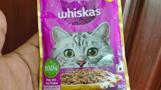 Free WHISKAS Cat Food 🐈  Whiskas Chicken in Gravy Review [upl. by Enelam]