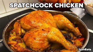 Fastest and Juiciest Roast Chicken  SPATCHCOCK CHICKEN [upl. by Yrret]