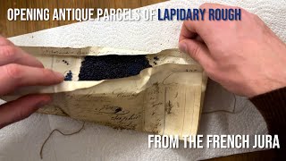 Unwrapping Parcels of French Lapidary Rough from 1881 [upl. by Nilyahs]