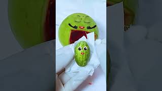 Watermelon has a Baby Need Emergency Surgery jidoodle fruitsurgery foodsurgery [upl. by Golliner]