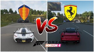 Koenigsegg Jesko VS Ferrari 599XX Evo  Forza Horizon 4 [upl. by Patrick]