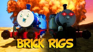 Thomas vs Timothy Ghost Engine Brick Rigs Train Crashes [upl. by Auqinimod]