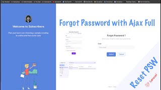 Forgot Password Using Laravel with Ajax Full  App Sample [upl. by Delp895]