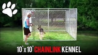 Lucky Dog 10x10 Chainlink Boxed Kennel Assembly [upl. by Noraa]