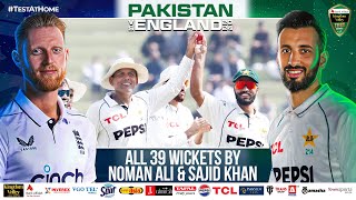 Memorable Spin Show All 3️⃣9️⃣ wickets by Noman Ali and Sajid Khan in two Tests against England 🌀 [upl. by Lorita915]