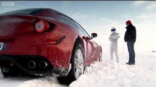 Ferrari FF Vs Bentley Continental V8 on Ice  Top Gear  Series 18  BBC [upl. by Ayenat]