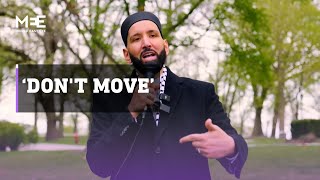 Dr Omar Suleiman addresses students at Northwestern University Gaza encampment [upl. by Lundquist]