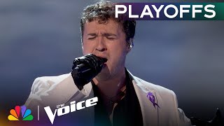 Jeremy Beloates TearJerking Performance of quotThe Impossible Dreamquot  The Voice Playoffs  NBC [upl. by Aitram]