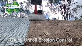 Australian Concrete Mats  Quick Unroll Erosion Control [upl. by Evol115]