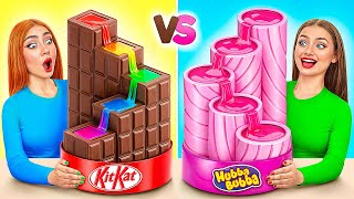 Bubble Gum vs Chocolate Food Challenge  Funny Food Challenges by Choco DO [upl. by Leahcimnhoj749]