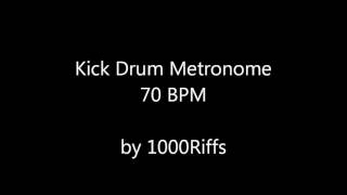 Kick Drum Metronome  70 BPM [upl. by Lladnew575]