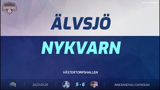 HIGHLIGHTS  Allsvenskan Norra  Älvsjö AIK vs Nykvarn  29 jan [upl. by Eellah]