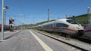 Ankunft und Abfahrt ICE 3 in Würzburg Hbf [upl. by Atselec]