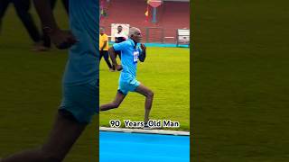 90 Year Old Man Sprinting 🥸 dailyinspiration keepgoing trackandfield athletics skills [upl. by Retsub]