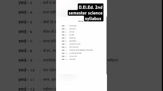 DElEd 2nd semester science syllabus btc science syllabusbtc syllabusDElEd syllabus [upl. by Nilpik352]