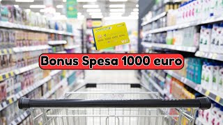 NUOVO BONUS SPESA 1000€ in Arrivo Verifica se Sei Idoneo  Inps [upl. by Coriss]