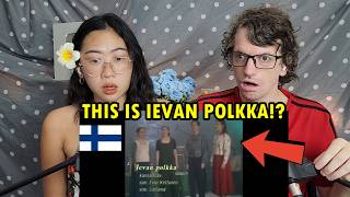 Our Reaction to Finnish Folk Song quotIevan Polkkaquot Lumberjack Band Loituma more [upl. by Lindner]