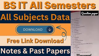 BS IT All Semesters PDF Data Notes amp Past Papers 🥰 GCUF [upl. by Troc678]