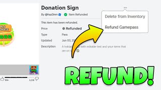 HOW TO REFUND YOUR GAMEPASSES ON ROBLOX [upl. by Nalat]