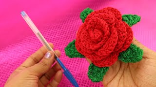 🤑¡INCREÍBLE🌹💸ROSAS LAPICEROS ✏️TEJIDOS A CROCHET CON PUNTADAS FÁCILES Y RÁPIDAS 😱👌🧶 [upl. by Andrei297]