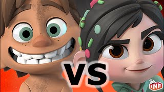 Spot vs Vanellope sarlacc pit arena fight Disney Infinity toy box [upl. by Noonberg156]