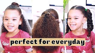 10 Easy Hairstyles for Mixed Hair  Toddler Hairstyle [upl. by Navillus695]