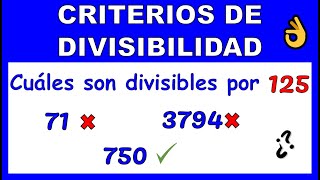 DIVISIBILIDAD POR 125 [upl. by Undis]