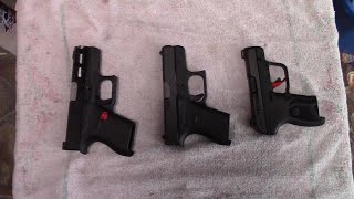 Glock 43 VS Glock 42 VS Ruger LCP Max [upl. by Annauqahs]