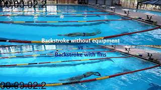 Backstroke without equipment vs Fins above the water [upl. by Anairuy784]