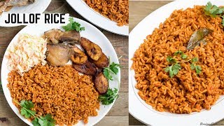 Nigerian Jollof Rice Recipe  Precious Kitchen [upl. by Yaral]