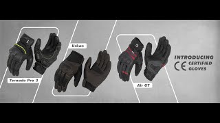 Rynox Gears CE Certified Gloves Air GT Urban Tornado Pro 3 Overview [upl. by Nedloh653]