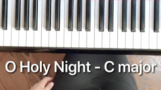 O Holy Night Piano Tutorial  C major [upl. by Eceeryt]