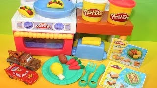 PLAYDOH  MEAL Makin KITCHEN  McQueen TowMater customersHasbro MsDisneyReviews [upl. by Weasner]