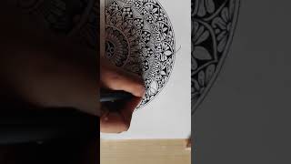 Mandala artZentangle art corner designmandala patternmandala drawing art easyzentangleart [upl. by Sherrard]