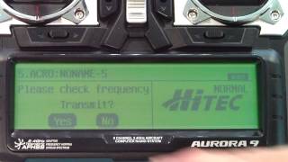 Hitec Aurora 9 new model set up [upl. by Vharat]