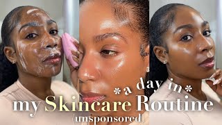 UPDATED A DAY IN MY SKINCARE ROUTINE 2024  UNSPONSORED SKINCARE FOR ACNE DARK SPOTS  GLASS SKIN [upl. by Dolli]