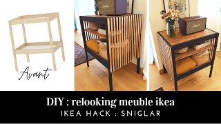 D09 Relooking meuble IKEA 2 quot table à langer SNIGLARquot IKEA HACK [upl. by Finnie876]