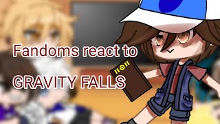 Fandoms react to Gravity falls Dipper  pt2 [upl. by Annahsat]