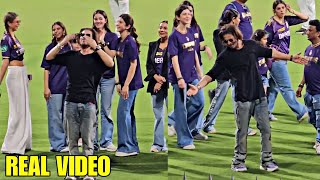 Watch Shahrukh Khan celebrates with his Family after KKR became IPL 2024 Champions [upl. by Anileva]