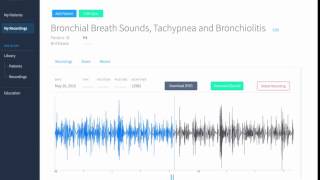 Bronchial Breath Sounds Tachypnea and Bronchiolitis Recording amp Waveform  Eko Health [upl. by Yeleen476]