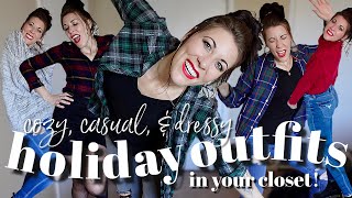 🎄10 Holiday Outfits from YOUR Closet 🎅 Cozy Casual amp Dressy fits for Christmas  the Holidays [upl. by Greggory]