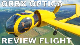 Orbx Edgley EA7 Optica  Full Flight Review  Microsoft Flight Simulator [upl. by Nedia]