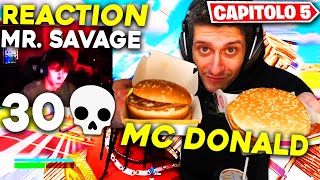 REACTION a MR SAVAGE che fa 30 BOMBE IN CLASSIFICATA MANGIANDO MC DONALD [upl. by Suoirtemed]