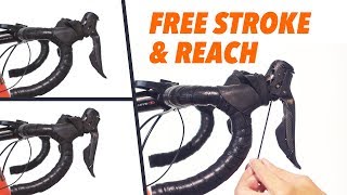 Free stroke and reach adjustment on Shimano road disc brakes Howto [upl. by Tayyebeb399]